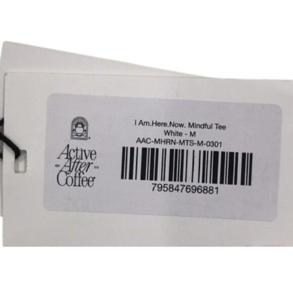 Active After Coffee Graphic T Shirt Unisex I Am Here Now M - Picture 5 of 8